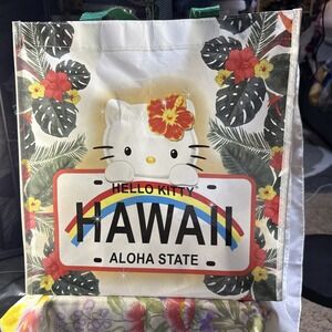 Hawaiian HELLO KITTY HAWAII REUSABLE‎ SHOPPING BAG NEW ALOHA DESIGN Beach Tote